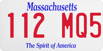 MA license plate 112MQ5