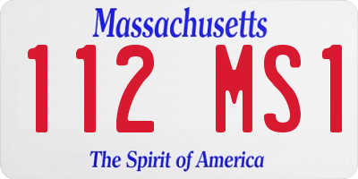 MA license plate 112MS1