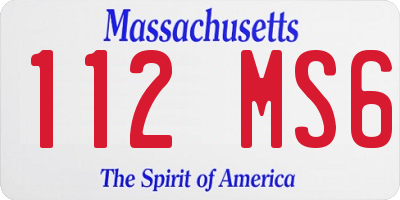 MA license plate 112MS6