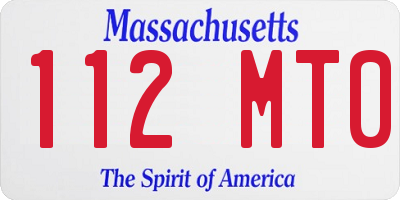 MA license plate 112MT0