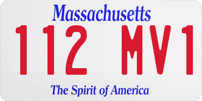 MA license plate 112MV1