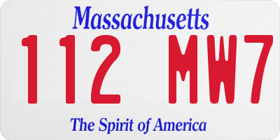 MA license plate 112MW7