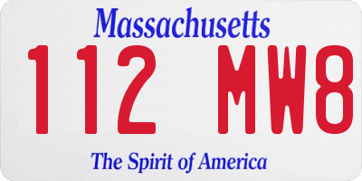 MA license plate 112MW8