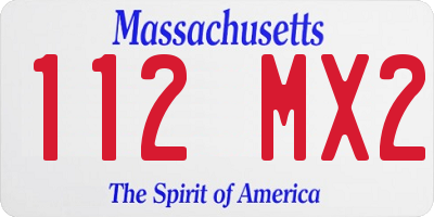 MA license plate 112MX2