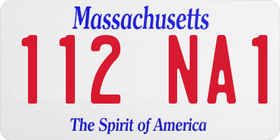MA license plate 112NA1