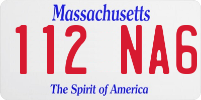MA license plate 112NA6