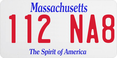 MA license plate 112NA8