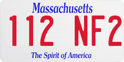 MA license plate 112NF2