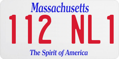 MA license plate 112NL1