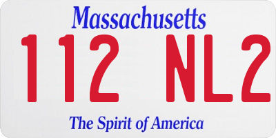 MA license plate 112NL2
