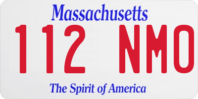 MA license plate 112NM0