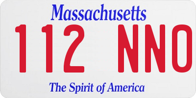 MA license plate 112NN0