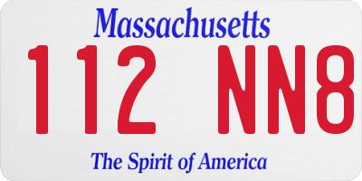 MA license plate 112NN8