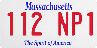 MA license plate 112NP1