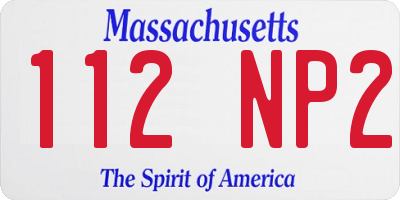 MA license plate 112NP2