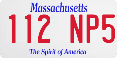 MA license plate 112NP5