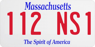 MA license plate 112NS1