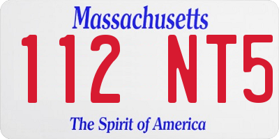 MA license plate 112NT5