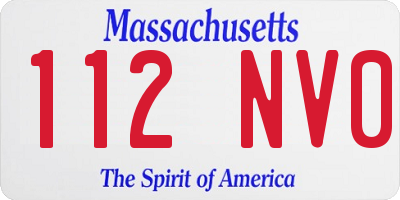 MA license plate 112NV0