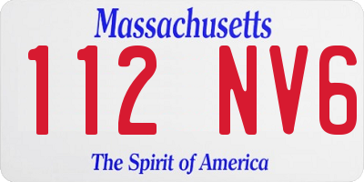 MA license plate 112NV6