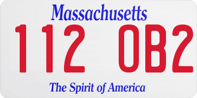 MA license plate 112OB2