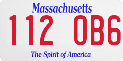MA license plate 112OB6