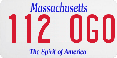 MA license plate 112OG0