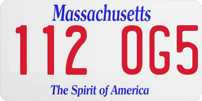 MA license plate 112OG5