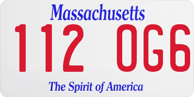 MA license plate 112OG6