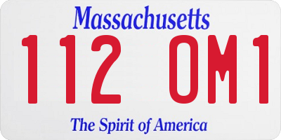 MA license plate 112OM1