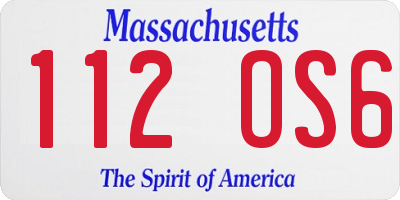 MA license plate 112OS6