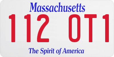 MA license plate 112OT1