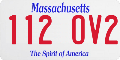 MA license plate 112OV2