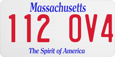 MA license plate 112OV4