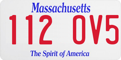 MA license plate 112OV5