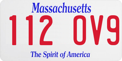 MA license plate 112OV9
