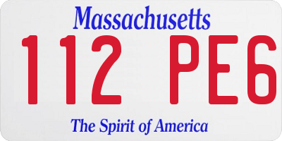 MA license plate 112PE6