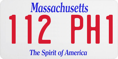 MA license plate 112PH1