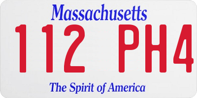 MA license plate 112PH4