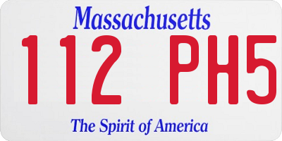 MA license plate 112PH5
