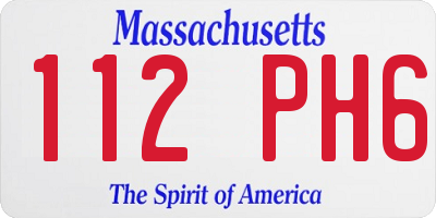MA license plate 112PH6