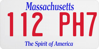 MA license plate 112PH7