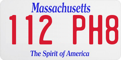 MA license plate 112PH8