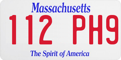 MA license plate 112PH9