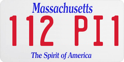 MA license plate 112PI1
