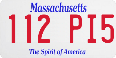 MA license plate 112PI5