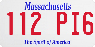 MA license plate 112PI6