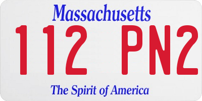 MA license plate 112PN2