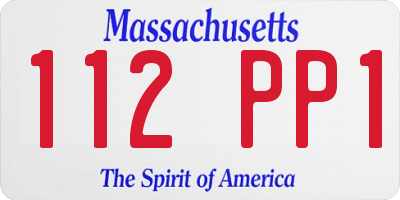 MA license plate 112PP1