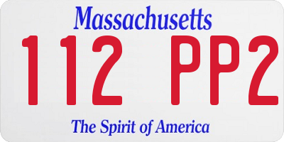 MA license plate 112PP2